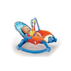 Newborn to Toddler Portable Rocker Chair with Calming Vibrations/ Adjustable Mode and Portable Light Weight| Ages 0-4 years maximum And weight 18 kg (Multicolor)