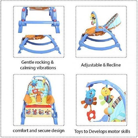 Newborn to Toddler Portable Rocker Chair with Calming Vibrations/ Adjustable Mode and Portable Light Weight| Ages 0-4 years maximum And weight 18 kg (Multicolor) Newborn to Toddler Portable Rocker Chair with Calming Vibrations/ Adjustable Mode and Portable Light Weight| Ages 0-4 years maximum And weight 18 kg (Multicolor)