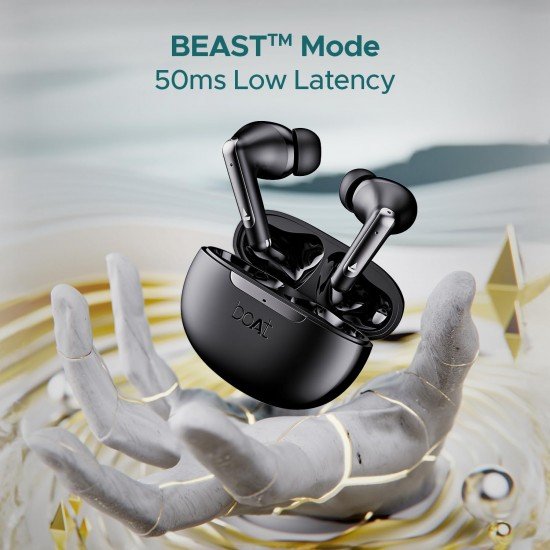 boAt Airdopes 141 ANC TWS Earbuds with 32 dB ANC, 42 HRS Playback, 50ms Low Latency Beast™ Mode, IWP™ Tech,Quad Mics with ENx™,ASAP™ Charge,USB Type-C Port & IPX5 boAt Airdopes 141 ANC TWS Earbuds with 32 dB ANC, 42 HRS Playback, 50ms Low Latency Beast™ Mode, IWP™ Tech,Quad Mics with ENx™,ASAP™ Charge,USB Type-C Port & IPX5