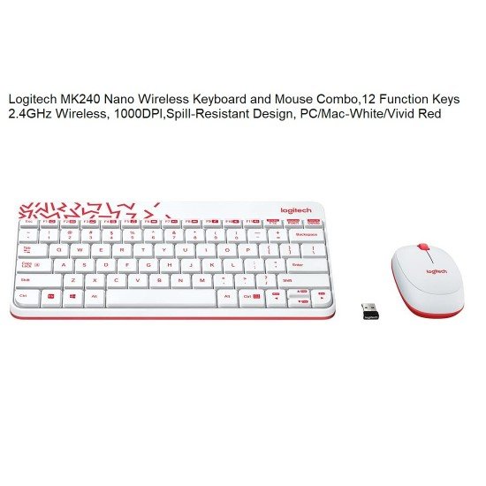 Logitech MK240 Nano Wireless Keyboard and Mouse Combo Logitech MK240 Nano Wireless Keyboard and Mouse Combo
