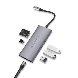 ZEBRONICS 6 in 1 USB Type C Multiport Adapter Zeb TA1000UCL with USB