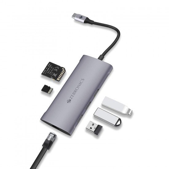 ZEBRONICS 6 in 1 USB Type C Multiport Adapter Zeb TA1000UCL with USB ZEBRONICS 6 in 1 USB Type C Multiport Adapter Zeb TA1000UCL with USB