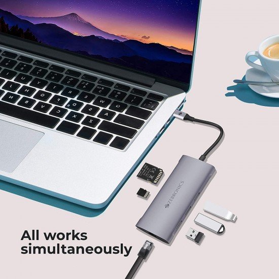 ZEBRONICS 6 in 1 USB Type C Multiport Adapter Zeb TA1000UCL with USB ZEBRONICS 6 in 1 USB Type C Multiport Adapter Zeb TA1000UCL with USB