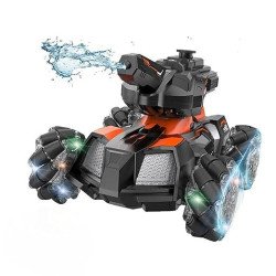2.4GHz Vanguard Racer Fighting RC Stunt Tank with Water Bomb, Remote Controlled,Shooting Tank with 360 Rotation,Light & Music (Color May Vary)