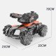 2.4GHz Vanguard Racer Fighting RC Stunt Tank with Water Bomb, Remote Controlled,Shooting Tank with 360 Rotation,Light & Music (Color May Vary)
