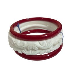 Shankha Pola Bangle Set (Please specify the bangle size in the order)