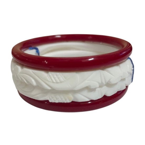 Shankha Pola Bangle Set (Please specify the bangle size in the order)